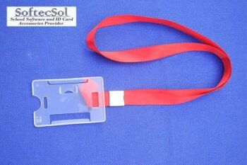 ID Card Holder with Single Color Satin Lanyard
