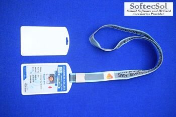 ID Card With Multicolor Satin Lanyard